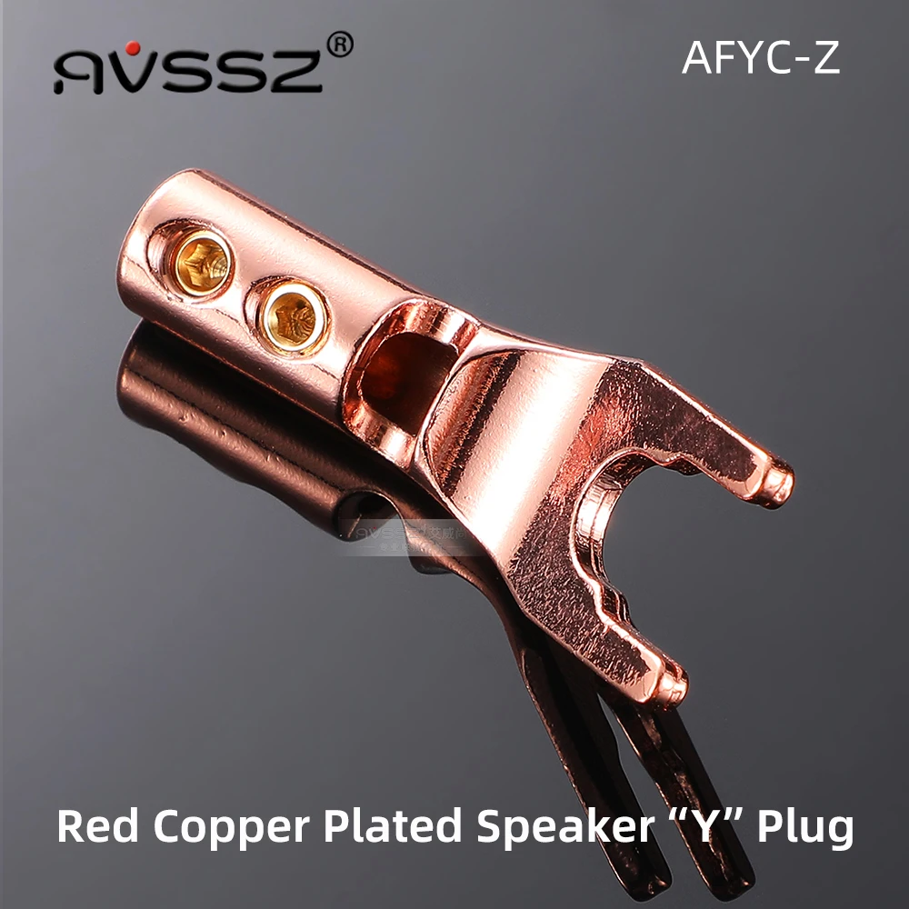 Reines Kupfer Vergoldeter Bananenstecker Lautsprecherkabelverbinder Lötfreier Anschluss für Verstärker Receiver Binding Post DIY Reparatur Y-Typ – Detail 10