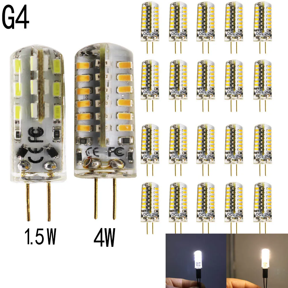 G4 1 5 W 4W светодиодный лампы лампа для точечных 3014 SMD 24 48 Светодиодный s Заменить 15 Вт