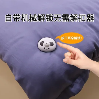 

Cute Cartoon Panda Head Sheet Quilt Anti-separation Nail Buckle Household Bedroom Quilt Fixing Clip Practical Small Pin Buckle