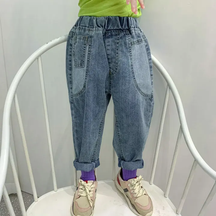 Mihkalev/джинсы для маленьких мальчиков, штаны для детей, джинсовые штаны г. Осенние плотные джинсы для девочек детские повседневные брюки, костюм