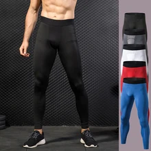 Утягивающие брюки для мужчин Фитнес Брюки Беговые тренировочные брюки сетка сшивание быстросохнущие эластичные спортивные штаны Леггинсы