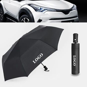 

Fully Automatic Business Umbrella With Car Logo Bumbershoot for Toyota Auto Emblem Umbrella Outdoor Men Windproof Sunshade New