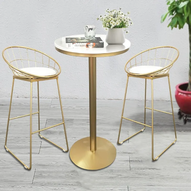 Современный барный стул стулья высокий стул простой из кованого железа барный стул золотой стул современный обеденный стул скандинавский Паб Аксессуары для отдыха