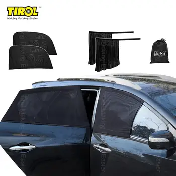 

Tirol P3 Sides Window Sunshades Universal 4 pcs/set Car Curtains the Whole UV Visor Protector Mesh Cover Privacy Shield T25695b