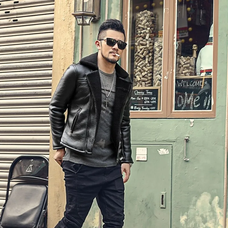 Mode Revers Pu Leren Jas Mannen Winter 2020 Warm Motorfiets Biker Leren Jas Straat Toevallige Zwarte Rits Slanke Korte Jas Mode Revers Pu Leren Jas Mannen Winter 2020 Warm Motorfiets Biker Leren Jas Straat Toevallige Zwarte Rits Slanke Korte Jas