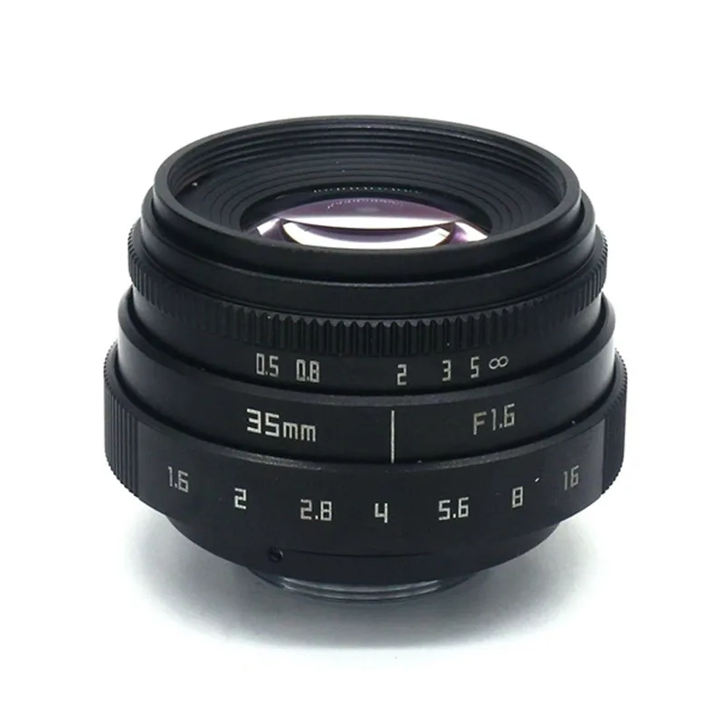 Мини 35 мм F1.6 APS-C телевизионный объектив/cctv объектив для 16 мм C Mount камеры