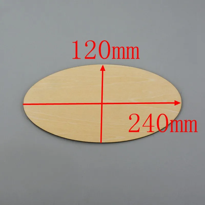 10-300 мм чистые необработанные деревянные овальные ремесла поставки Лазерная резка деревенская свадьба, дерево кольца украшения 171179 - Цвет: 240mm 6pcs
