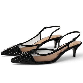 

Women Summer Sandals Sexy High Heels Women Flock Pointed Toe Heel Sandals Pumps Sexy Party Shoes Wedding OL Shoes 2020