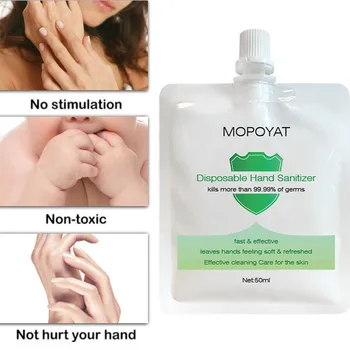 

Hand Sanitizer Gel 50ml Alcohol Free Disposable Hand Sanitizer No-wash Quick-drying Gel Gentle Harmless Cleaning For Kids Home