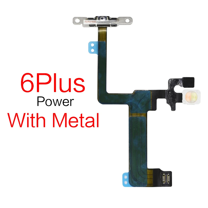 1 шт. power On Off Flex для iPhone 5 5S 5C 6 6S 7 8 Plus X громкость вверх-вниз ключ для боковой кнопки ленты гибкий кабель с металлом