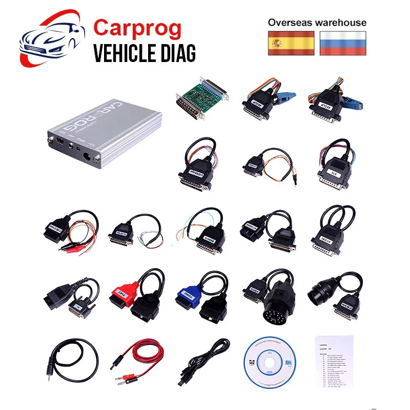 

Carprog V10.0.5 V8.21 Car Prog ECU Chip Tunning Car Repair Tool Carprog Programmer with All 21 Adapters Car Diagnostic Tool