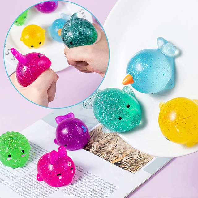 ZK20 Big Spongy Squishy Mochi Fidget Toys Kawaii Animal Soft Cute Fun PopIt Sensory Antistress Squeeze Toys Kids Powder Mochi 3