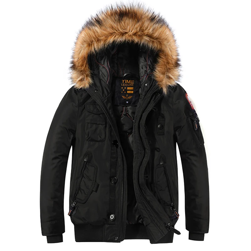 YUSHU зимние мужские толстые теплые куртки повседневные мужские пальто с капюшоном теплые парки мужская верхняя одежда на молнии мужская брендовая одежда