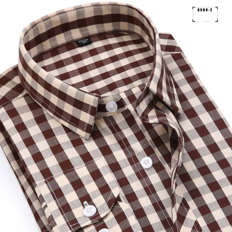 DAVYDAISY Новое поступление Высококачественная Мужская рубашка хлопок с длинным рукавом мужские рубашки в клетку Повседневная деловая рубашка бренд DS344