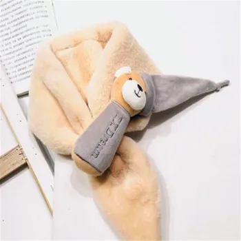 

Children scarf fall and winter the bear plush collar Han Guodong door cute cartoon baby fur collar collar T65