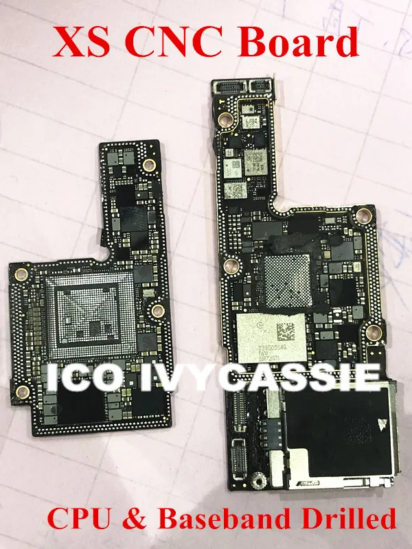 

For iPhone XS CNC Board Drilled With CPU Baseband iCloud Locked RF Logic Part Motherboard Remove CPU Baseband Swap Mainboard