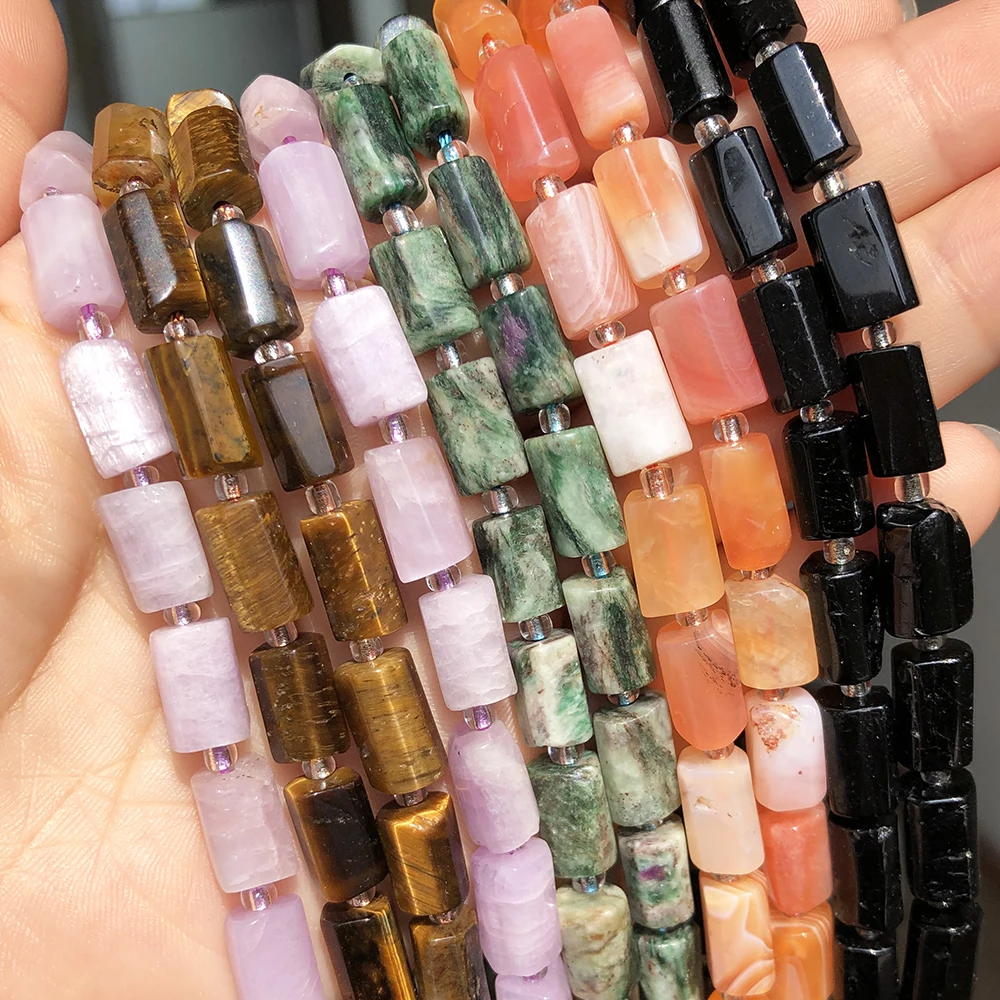 Natürliche Facettierte Tigerauge Achate Lila Kunzit Quarz Kristall Apatit Stein Perlen Für Schmuck DIY Machen Armband Zubehör – Detail 4