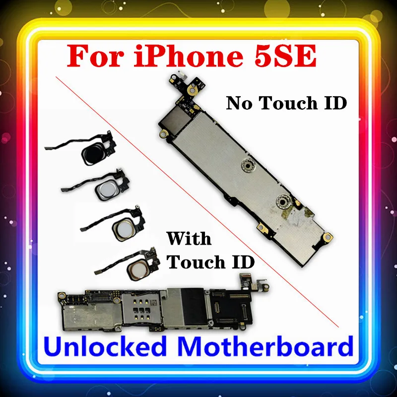 Материнская плата для Iphone 5 SE с/без Touch ID чистая Заводская оригинальная замена 5SE