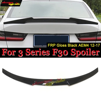 

F30 Rear Trunk Boot Spoiler Lip Wing FRP Unpainted Gloss Black M4 Style For BMW 3-Series 320i 325i 328i Spoiler Wing Lip 2012-17