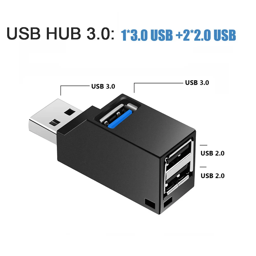 3 порта usb-хаб коробка стиль Высокоскоростной USB 3,0 разветвитель передачи данных адаптер портативный концентратор адаптер для ноутбука(N0823