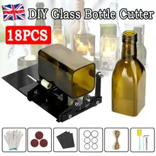 Cortador de botellas de vidrio, herramienta de corte, versión mejorada, esculturas de vidrio para vino y cerveza, Cuadrado y redondo