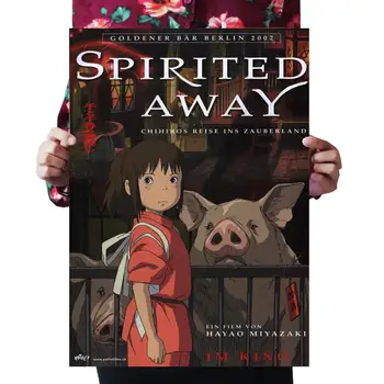 

Cartoon Anime Spirited Away Kraft Paper Poster Retro Bar Cafe Home Decorative Painting Wall Sticker