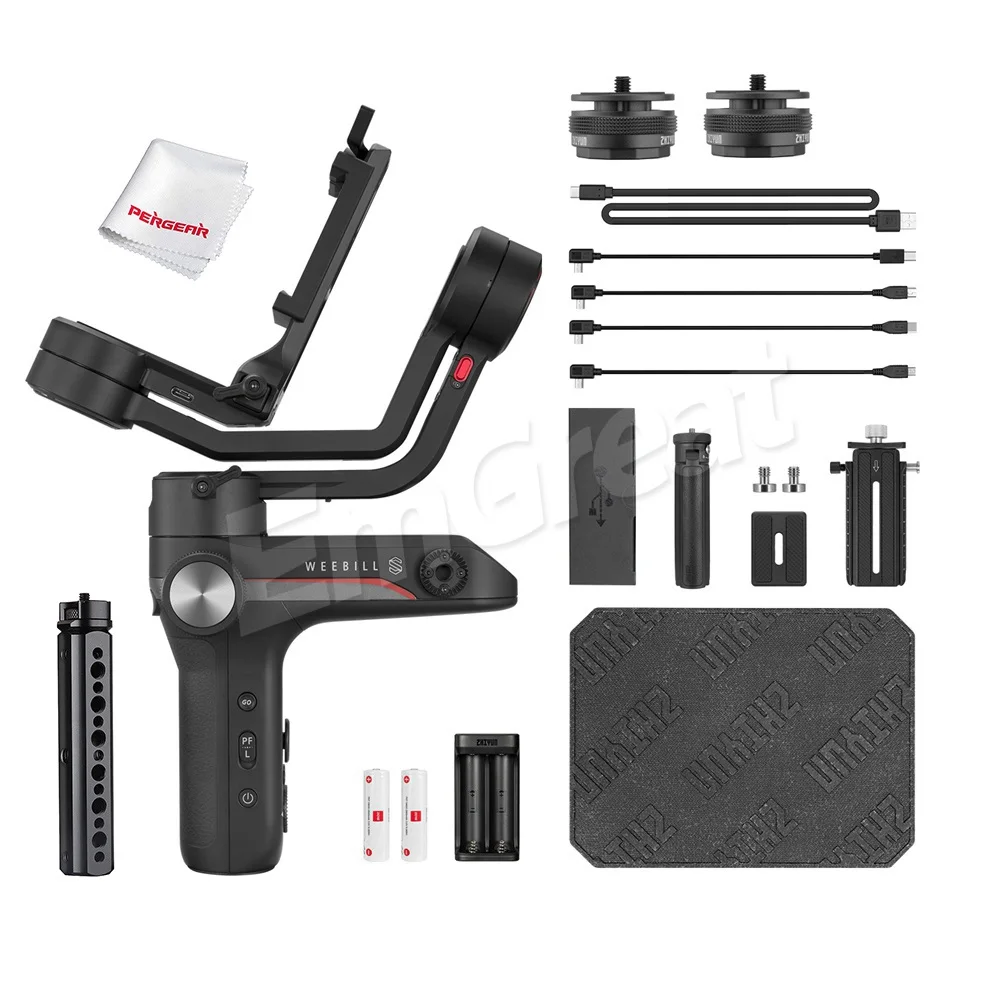 ZHIYUN франчайзинговых Weebill S 3-х осевая передача изображения ручной шарнирный стабилизатор для камеры GoPro Для беззеркальных Камера OLED Дисплей VS DJI Moza - Цвет: with Kit