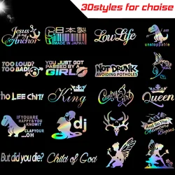 Laser JDM Reflective Stickers Funny Automobile Window Bumper Vinyl Decals Car Accessories