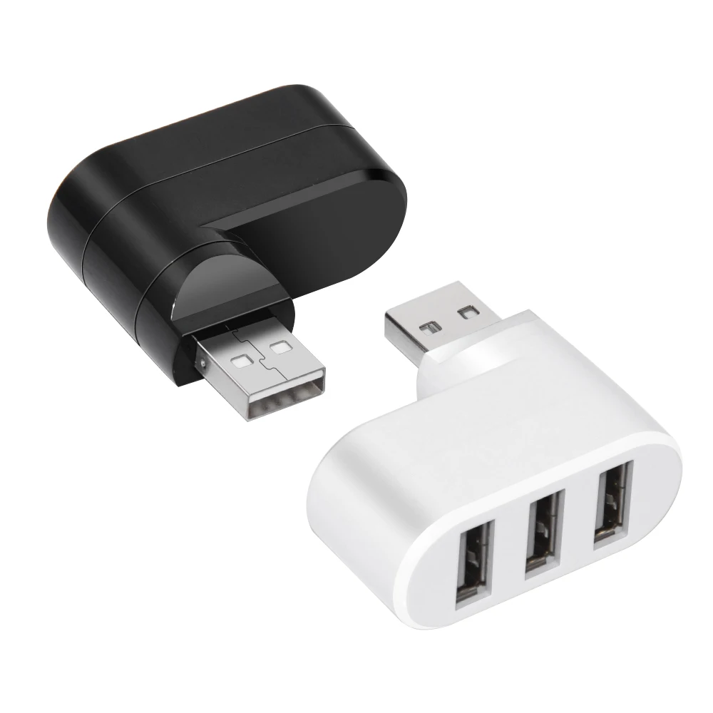 Вращающийся высокоскоростной usb-хаб с 3 портами 2,0 USB разветвитель адаптер для ноутбуков/планшетных ПК периферийных устройств