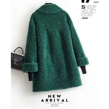 

Women 2020 New Winter Real Fur Coat Soft Natural Sheep Shearing Wool Jacket Female Plush Genuine Lamb Fur Overcoat Q256