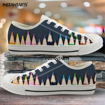 

INSTANTARTS Hot Color Draw Pen 3D Print Women's Shoes Low Top Brand Designer Men's Shoe Casual Spring Footwear Fashion Sneakers