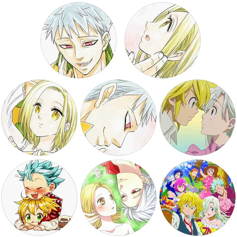 Значок аниме Семь смертных грехов Meliodas Ban King Gowther Elizabeth Liones Diane Nanatsu no Taizai