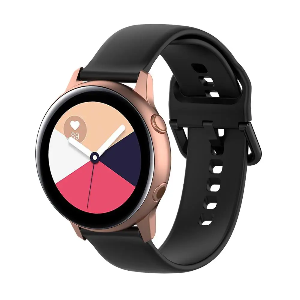 

20mm Quick Release Rubber Silicone 10 Color Replacement Sport Bands For Samsung Galaxy Watch active Active2