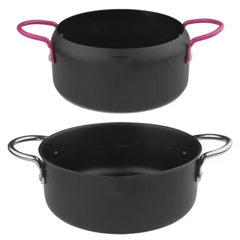

Carbon Steel Binaural Frying Pan Thickened Non-stick Chef Wok Kitchen Home Tool