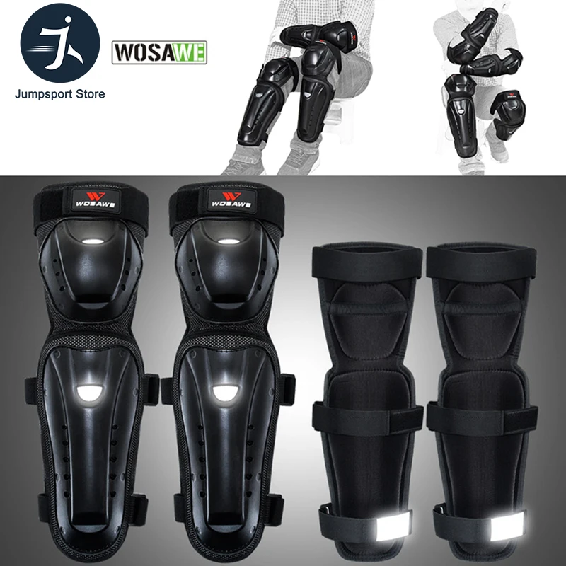 

WOSAWE Motocross Knee Protector for Kids Children Brace Protection Elbow Pad Kneepad Off-Road Guard Skateboard Outdoor Sports