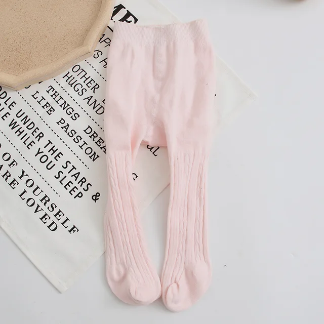 Cute Bowknot Tights for Girls Knitted Cotton Winter Girls Tights High Waist Children Pantyhose Baby Girl Toddler Tights 0-8 Yrs 18 Black