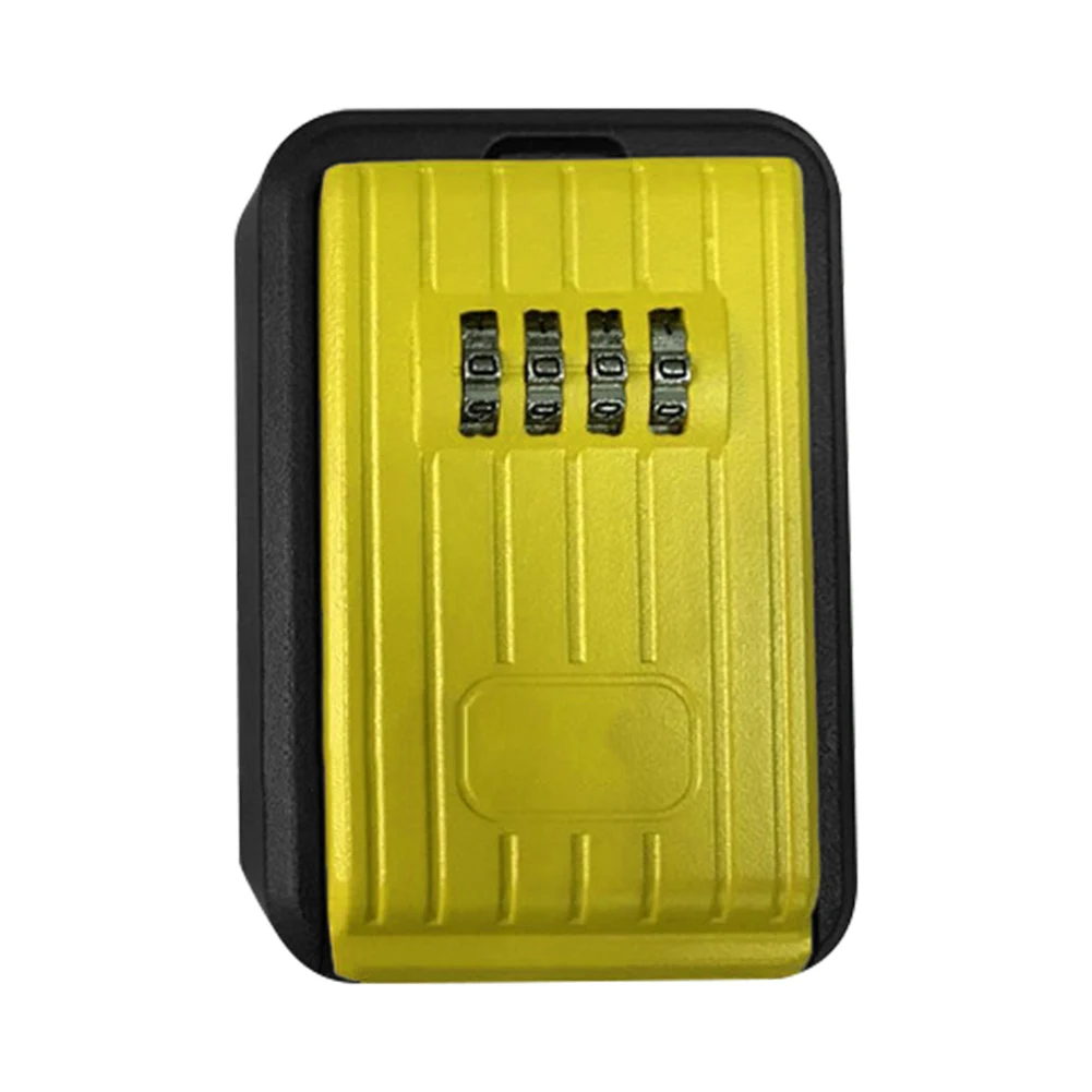 Цвет: желтый Key Lock Box with Waterproof Case Wall Mount Metal Password Box for Home Business Realtors PUO88 - Цвет: Цвет: желтый