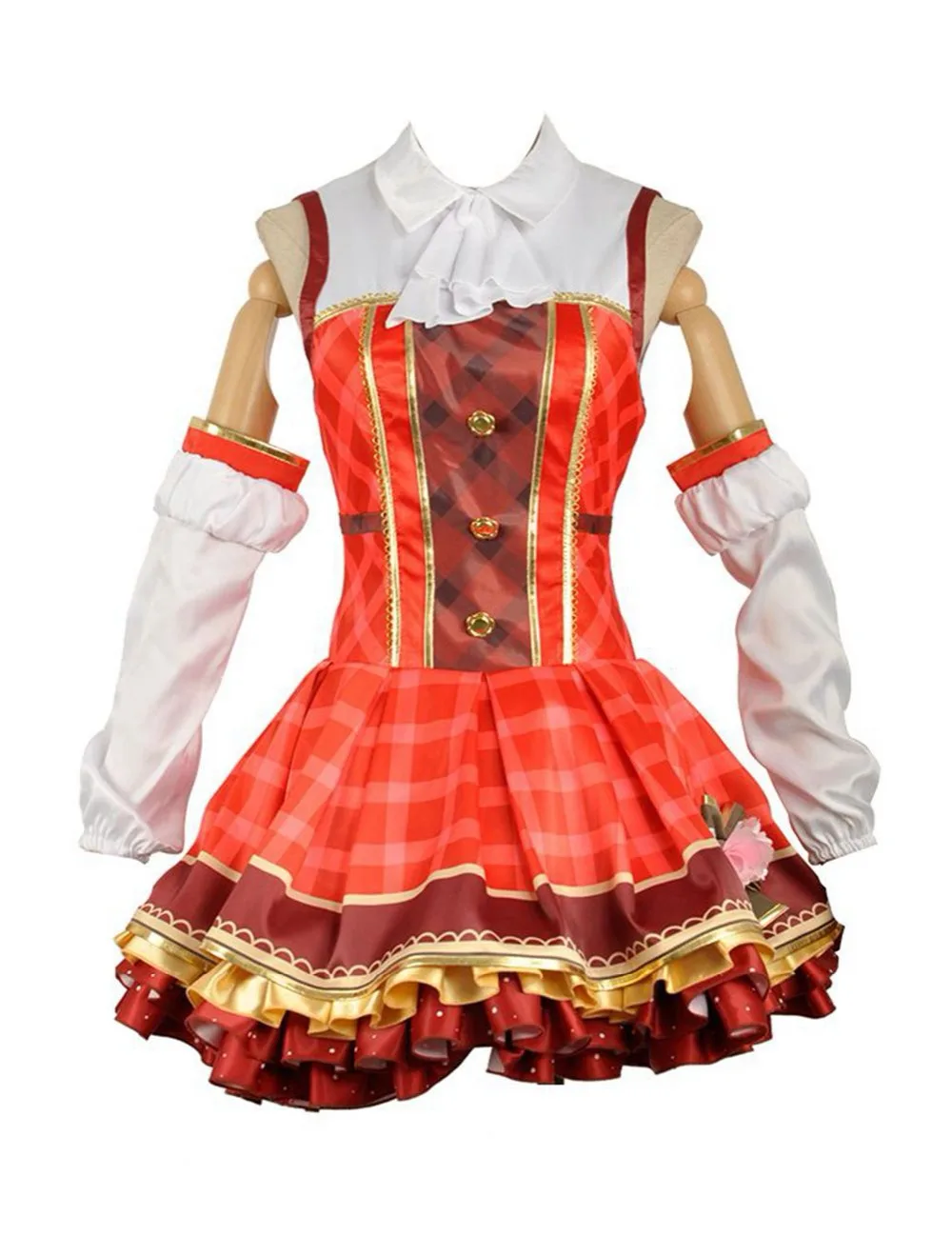 Cosplay Costume Love Live Flowers Awakening Rin Kotori Umi Eli Tojo Plaid Dress Adult Women Costume Maid Dress Japanese Bouquet