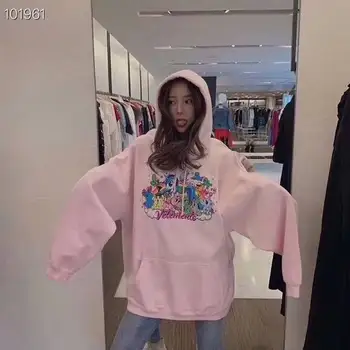 

vetements hoodies embroidery oversize Harajuku Sweatshirt Streetwear Hoodies Women Kawaii Print Hoodies Pink vetements Hoodies