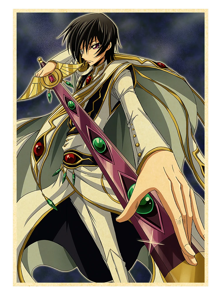 Code Geass Lelouch Lamperouge Anime Illustrated Poster 5