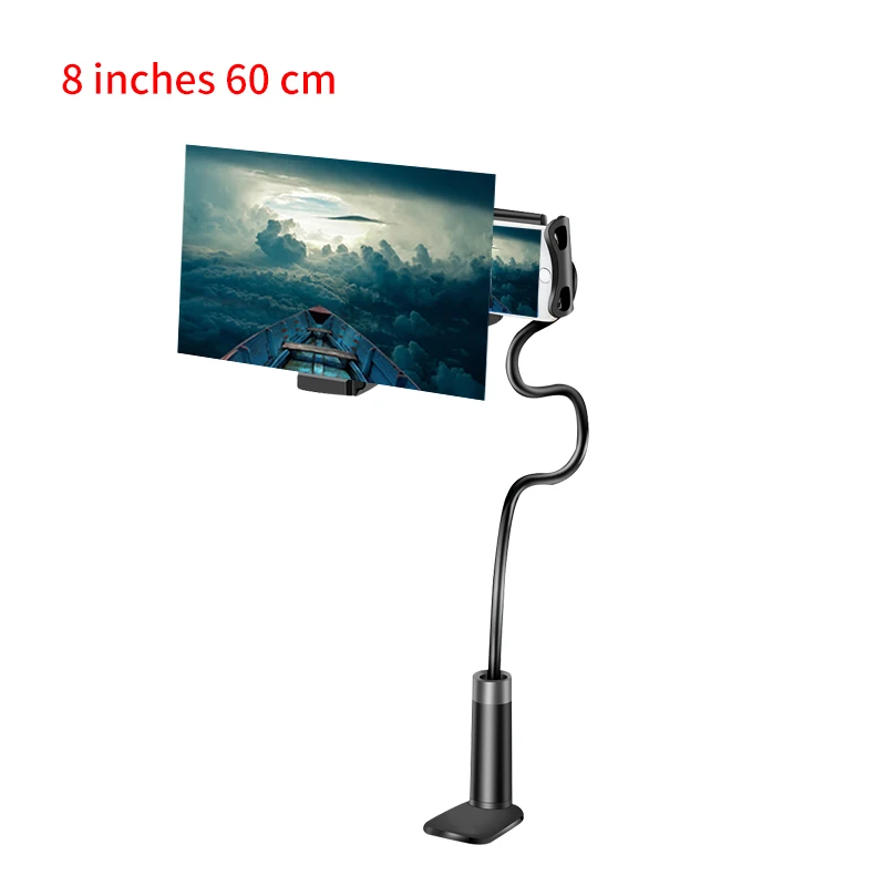 8 inch black 8/1" Регулируемый HD Проекционный держатель с HD Проекционный зум-экран для домашнего телефона экран усилители складной телефон стенд - Цвет: 8 inch black