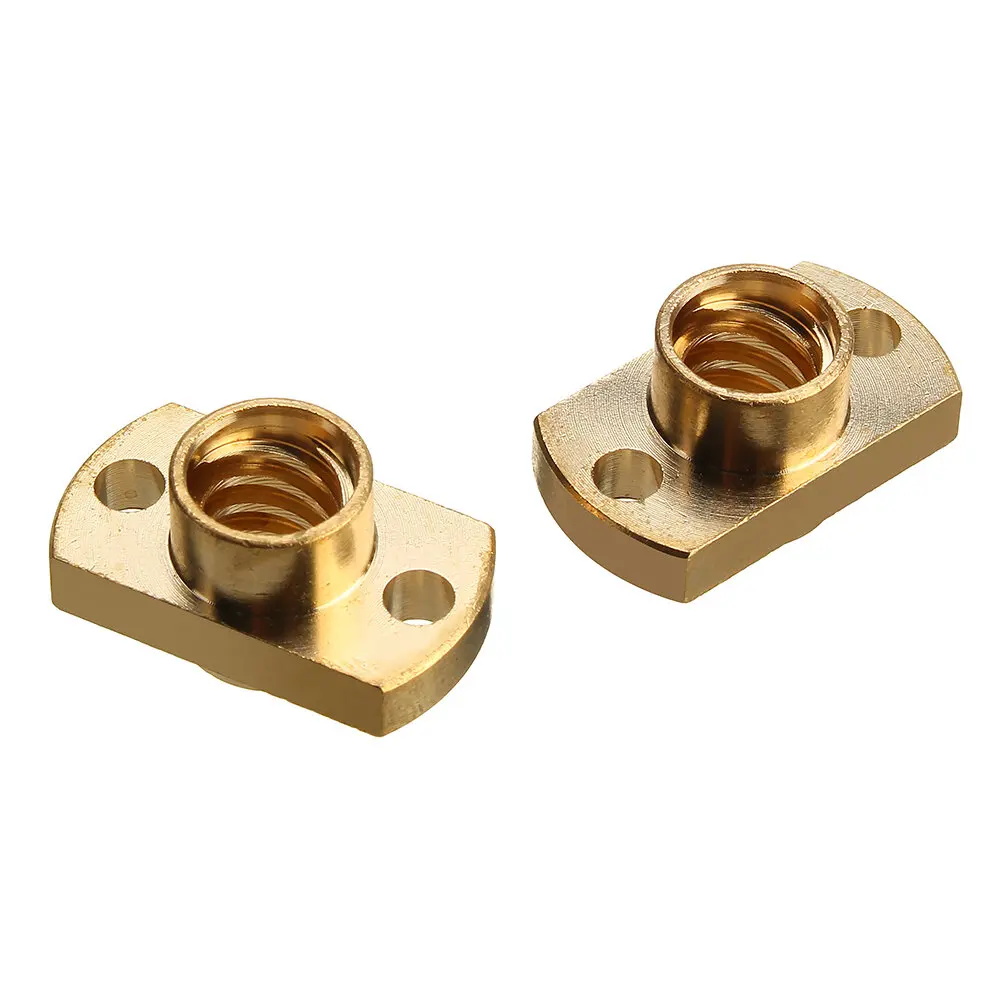 

2Pcs Brass T8 Lead 8MM Lead Screw Nut Pitch 2mm For CREALITY 3D CR-10 Ender-3 T-type screw Stepper Motor 3D Printer Parts