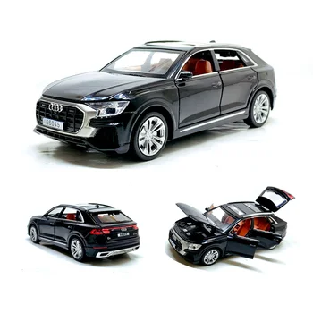 high simulation 1:32 Audi Q8 with sound light pull back alloy toy car model toys for children gifts free shipping 1