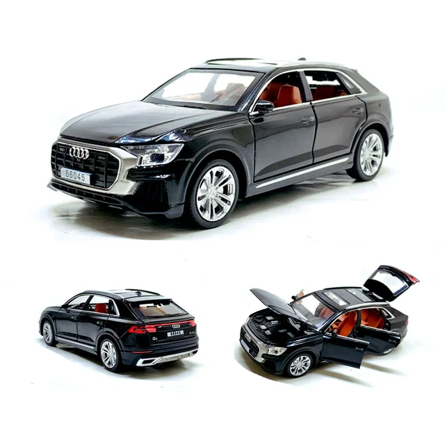 high simulation 1:32 Audi Q8 with sound light pull back alloy toy car model toys for children gifts free shipping 1