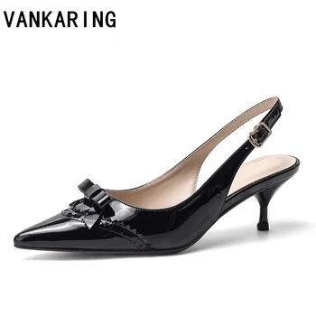 

women spring summer shoes patent leather high heels pumps bow-tie sexy pointed toe party wedding shoes gift dress shoes sandals