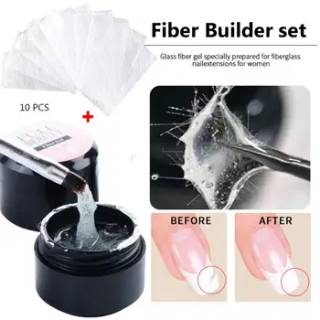 

1pcs Nail Repair Gel Fiber Extension Gel Repair Fractured Nail Reinforcement Gel Varnish Soak Off Nail Art Gel Nail Polish Tools