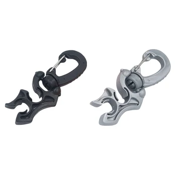 

Underwater Diving Regulator Hose Plastic Double Hose Holder Retainer With Rotatable Snap Clip Buckle Hook
