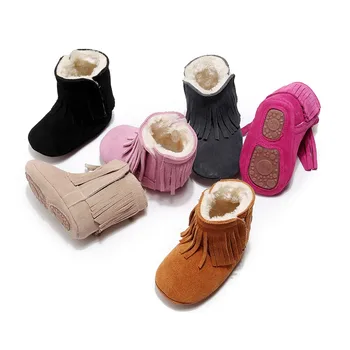 

2020 Baby Shoes Soft Winter Toddler Kids Baby Girls Boys Solid Fringe Warm Short Snow Boots Shoes Children Shoes Sapato Infantil