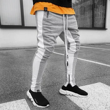 

Casual Men Joggers Hip Hop Pants Streetwear Leggings Sportswear Skinny Trousers Men Gym Pants Zipper Slim Fit Sweatpants For Men