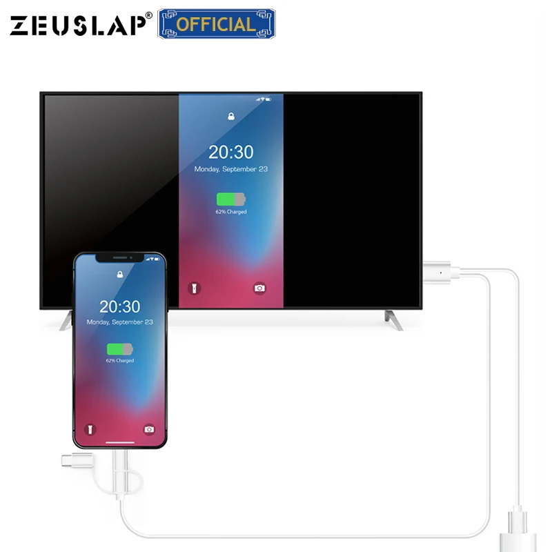 Микро USB TYPE C Lightning к HDMI кабель HDTV TV Цифровой AV адаптер 1080P для iPhone iPad и Android